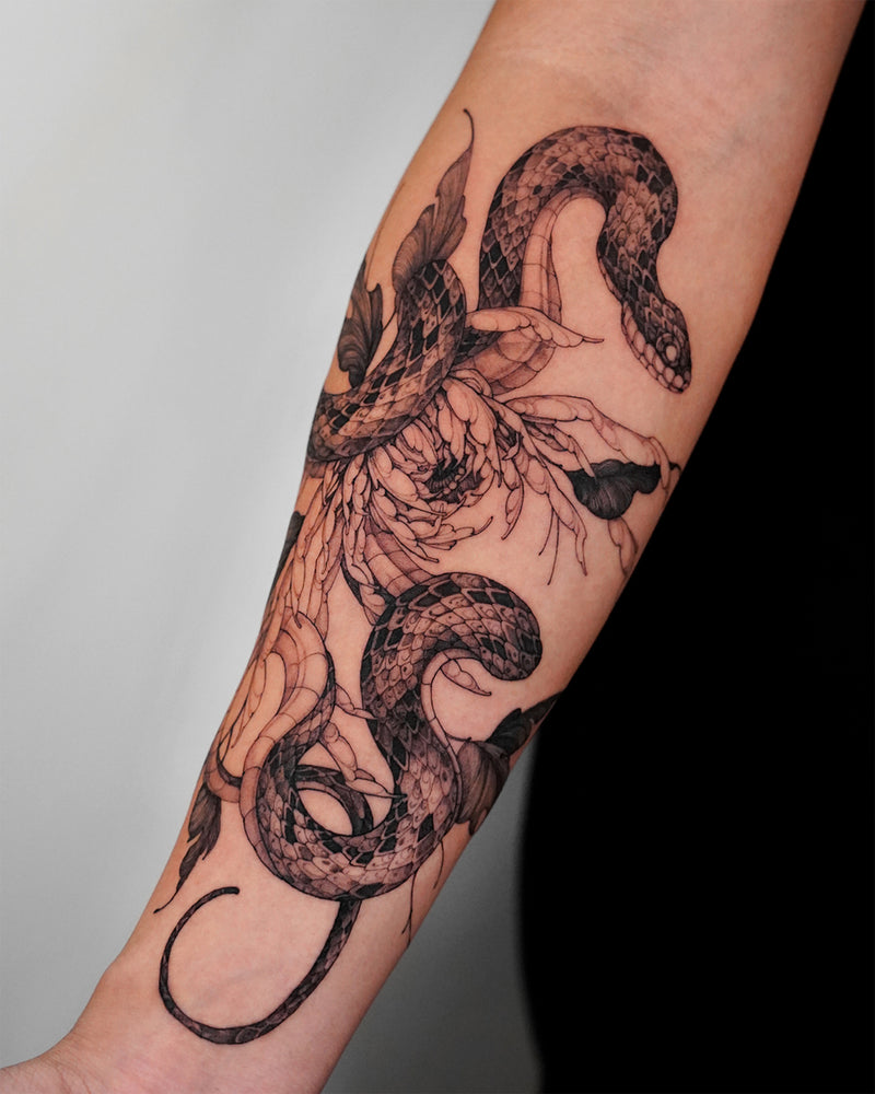 Adam — Botanical, blackwork