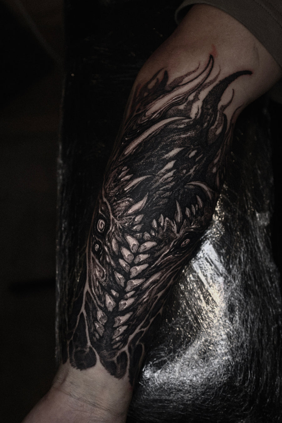 Free-hand dark art - blackwork