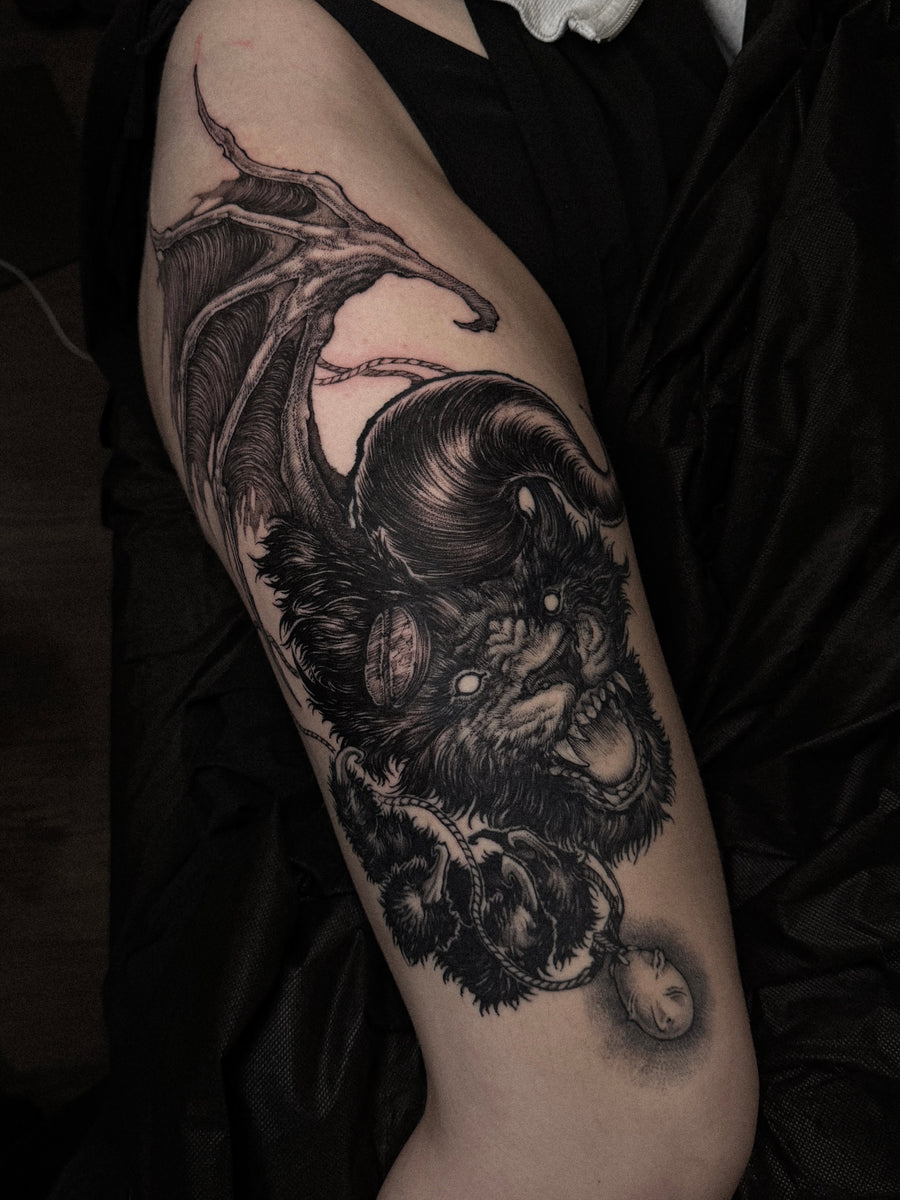 Free-hand dark art - blackwork