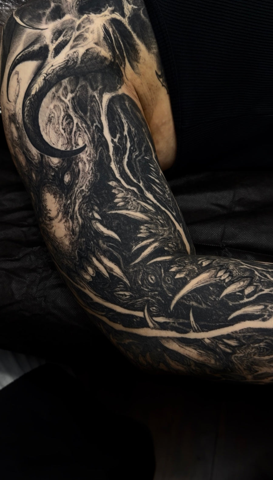 Free-hand dark art - blackwork