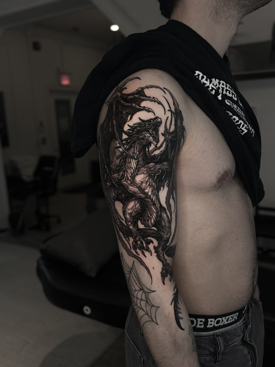 Free-hand dark art - blackwork
