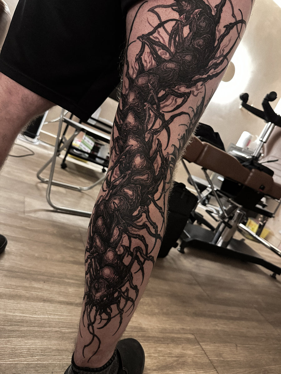Free-hand dark art - blackwork