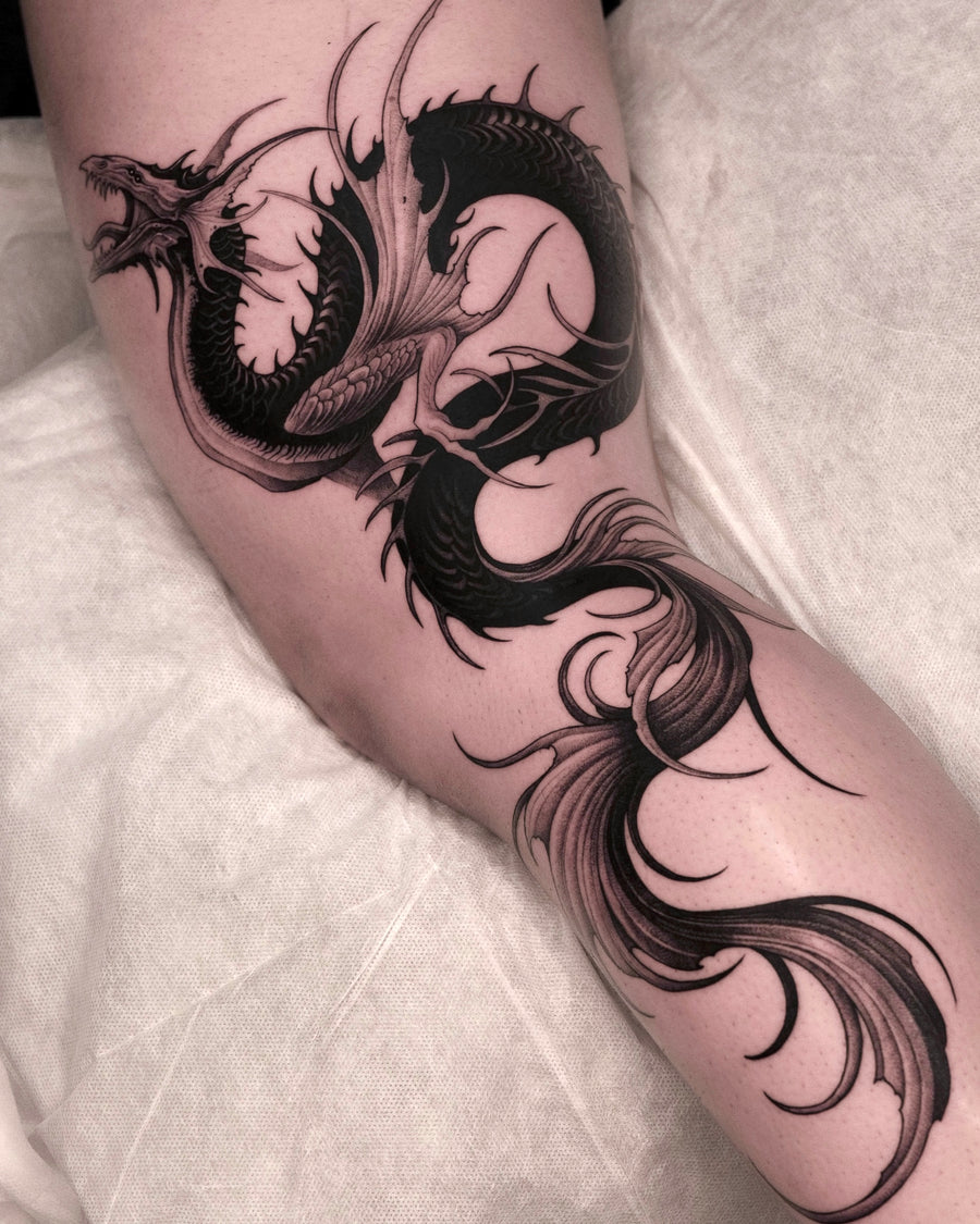 47 Volt — blackwork tattoo