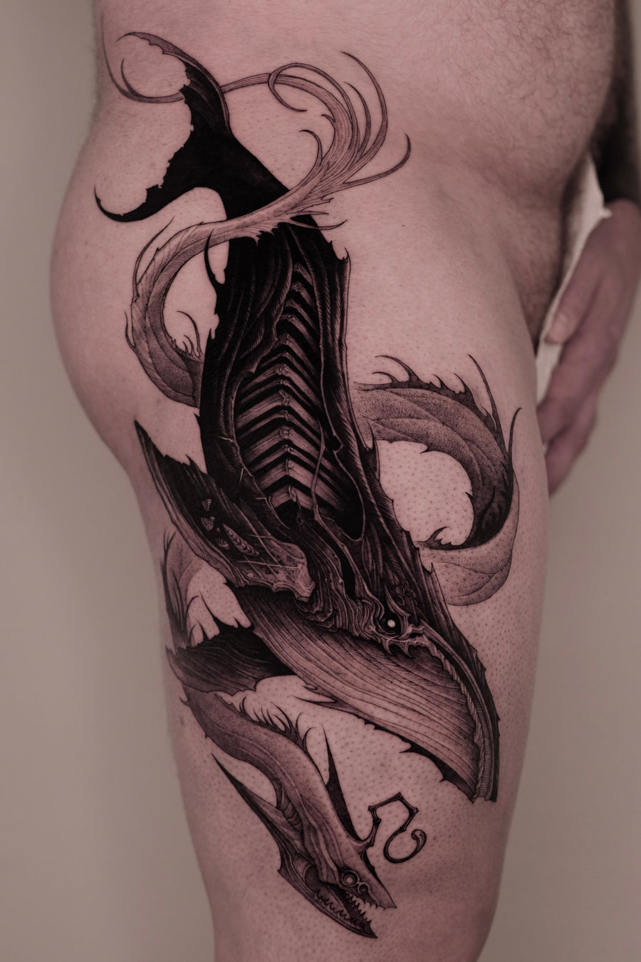 47 Volt — blackwork tattoo