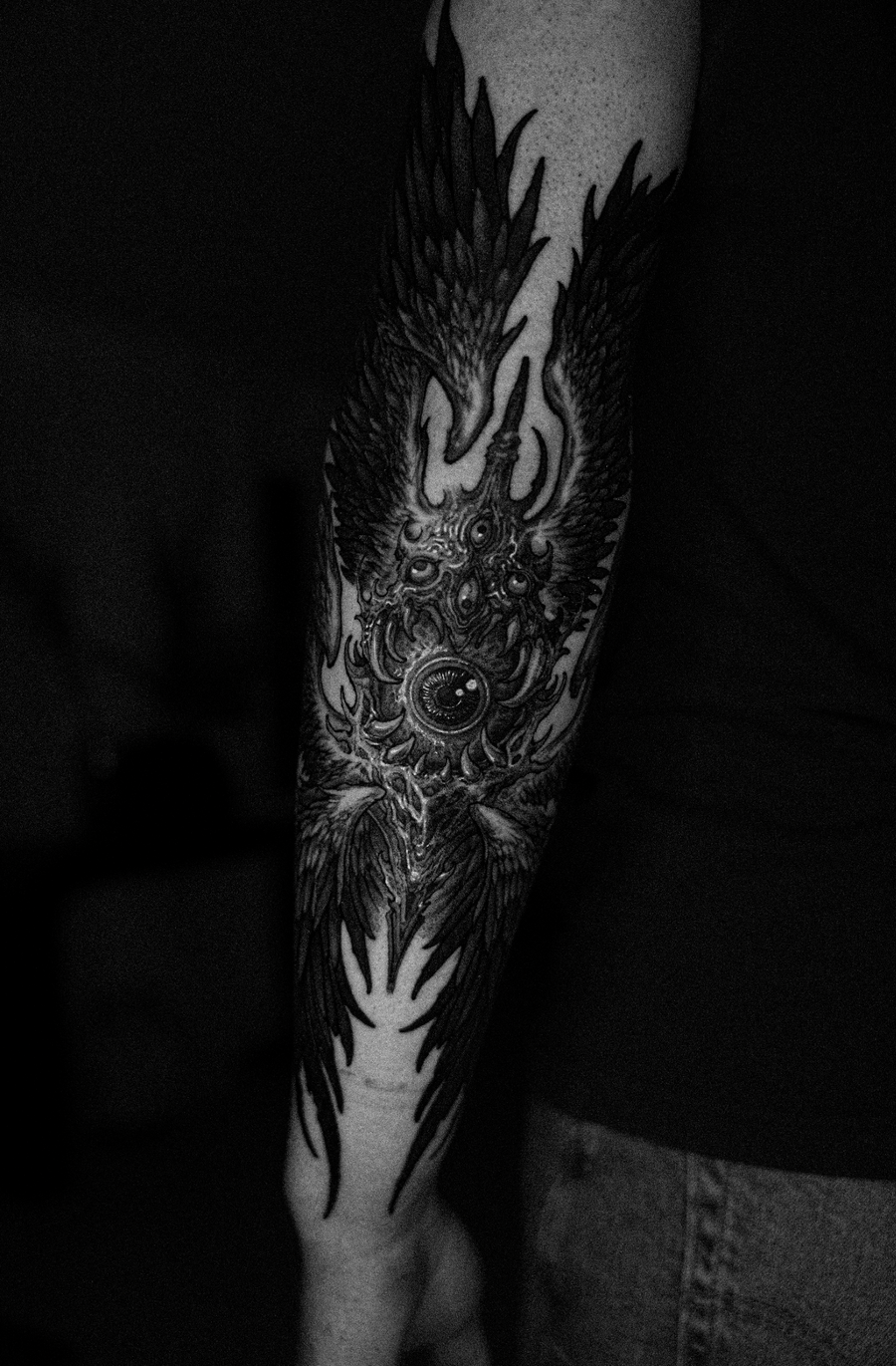 Free-hand dark art - blackwork